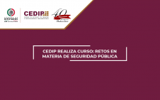 3232-CEDIP REALIZA CURSO: RETOS EN MATERIA DE SEGURIDAD PÚBLICA.