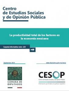 Carpeta informativa No. 123. La productividad total de los factores en la economía mexicana