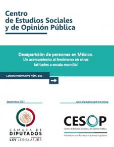 Carpeta informativa No. 183. Desaparición de personas en México. Un acercamiento al fenómeno en otras latitudes a escala mundial