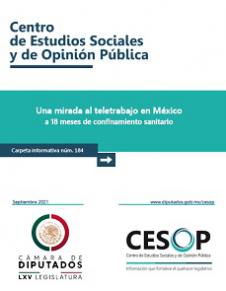 Carpeta informativa No. 184. Una mirada al teletrabajo en México a 18 meses de confinamiento sanitario