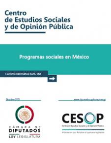 Carpeta informativa No. 188. Programas sociales en México