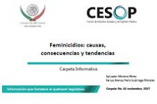 Carpeta Informativa No.82. Feminicidios: causas, consecuencias y tendencias