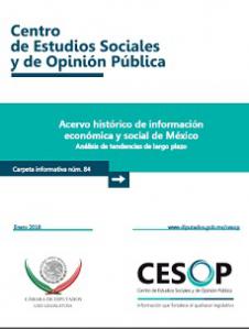 Carpeta Informativa No.84. Acervo histórico de información económica y social de México