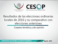Carpeta No. 55 Resultados de las elecciones ordinarias locales de 2016 y su comparativo con elecciones anteriores