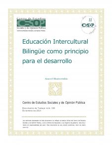 Núm.158. Educación Intercultural Bilingüe como principio para el Desarrollo