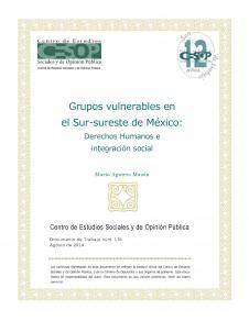 Núm. 176. Grupos vulnerables en el Sur-sureste de México: Derechos Humanos e integración social 