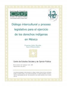 Núm. 180.- Diálogo intercultural y proceso legislativo para el ejercicio de los derechos indígenas en México