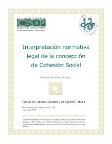 Núm. 194  Interpretación normativa legal de la concepción de Cohesión Social 