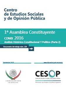 Núm. 229 1ª Asamblea Constituyente CDMX 2016. Análisis Histórico-Constitucional Y Político (Parte 2)
