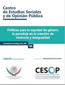 Núm. 258 Políticas para la equidad de género, la paradoja en la creación de violencia y desigualdad