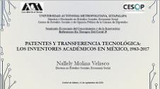“Patentes y transferencia tecnológica. El caso de los inventores académicos en México, 1983-2017”