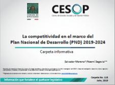 Carpeta informativa. La competitividad en el marco del  Plan Nacional de Desarrollo (PND) 2019-2024