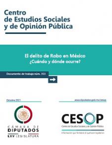 Documento de trabajo. El delito de Robo en México ¿Cuándo y dónde ocurre?