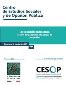 Documento de trabajo. Las ciudades mexicanas. El perfil de la población y las escalas de prosperidad