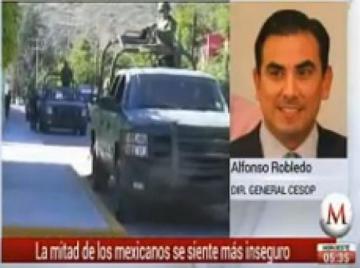 --Entrevista del Dr. Alfonso Robledo Director del CESOP en Milenio TV. Seguridad y participación ciudadana