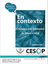 Opinión pública en contexto. Ciudades más habitables de México 2018