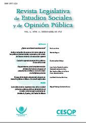 Revista Legislativa de Estudios Sociales y de Opinión Pública Vol.11 Núm.21 enero-abril de 2018