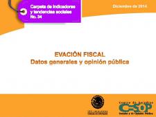 No. 34. Evasión fiscal. Datos generales y opinión pública