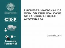 Encuesta Nacional de Opinión Pública: Caso de la Normal Rural Ayotzinapa