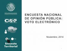 Encuesta Nacional sobre el voto electrónico