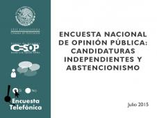 Encuesta telefónica nacional: Candidaturas Independientes y abstencionismo