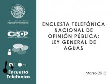 Encuesta telefónica nacional de opinión pública: Ley General de Aguas