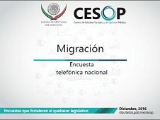 Encuesta telefónica nacional: Migración