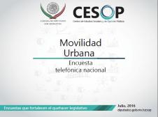 Encuesta telefónica nacional: Movilidad Urbana