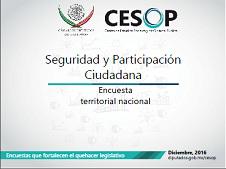 Encuesta territorial nacional: Seguridad y Participación Ciudadana