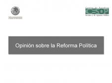 Opinión sobre la Reforma Política  Abril de 2014