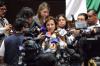 14 septiembre 2016 - La vicepresidenta de la Cámara de Diputados, Guadalupe Murguía Gutiérrez, concedió una entrevista a los reporteros 